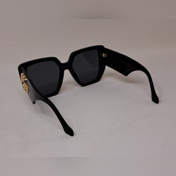 Gucci Women's Sunglasses Black Grey Gold GG Logo Oversized GG0956S 003 54-19-145 - Picture 14 of 16